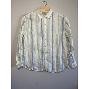 Tommy Bahama Mens LS Button Up Shirt-Size Extra Large - Linen Cotton‎ Blend